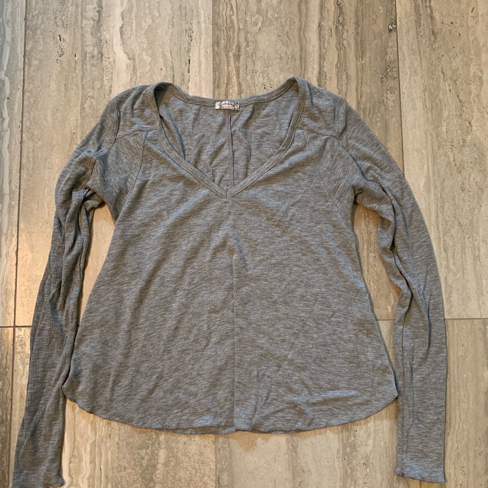 Free people grey long sleeve
